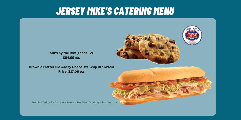 Jersey Mike's Catering Menu