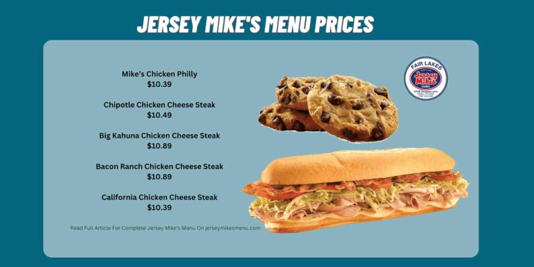 Jersey Mike's Menu (Subs Menu) [2023 December] ️